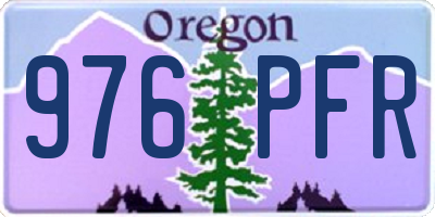 OR license plate 976PFR