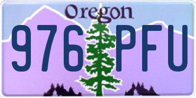 OR license plate 976PFU