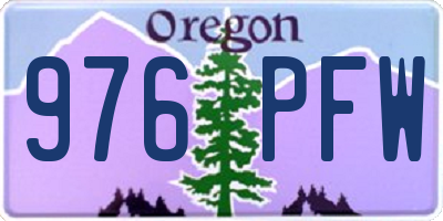 OR license plate 976PFW