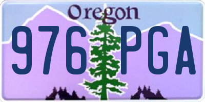 OR license plate 976PGA