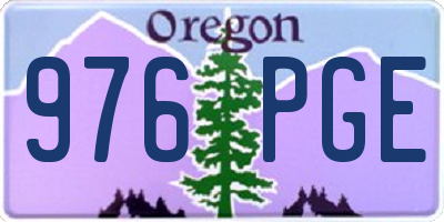 OR license plate 976PGE