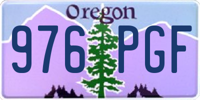OR license plate 976PGF