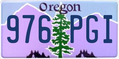 OR license plate 976PGI