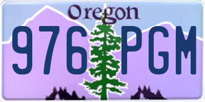 OR license plate 976PGM