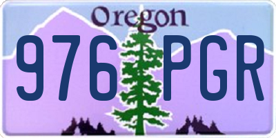 OR license plate 976PGR