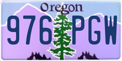 OR license plate 976PGW