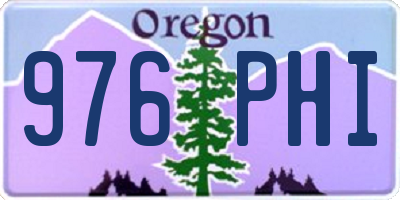 OR license plate 976PHI