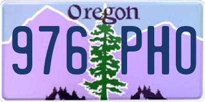 OR license plate 976PHO