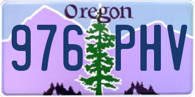 OR license plate 976PHV