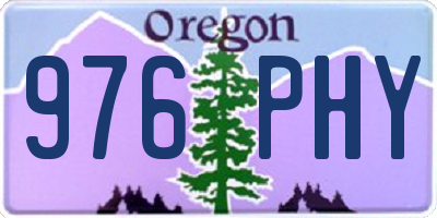 OR license plate 976PHY