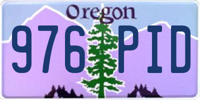 OR license plate 976PID