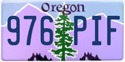 OR license plate 976PIF
