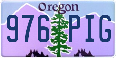 OR license plate 976PIG