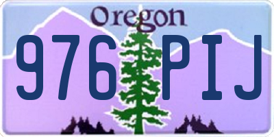 OR license plate 976PIJ