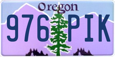 OR license plate 976PIK