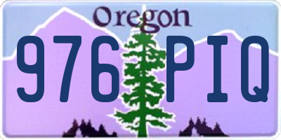 OR license plate 976PIQ