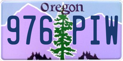 OR license plate 976PIW