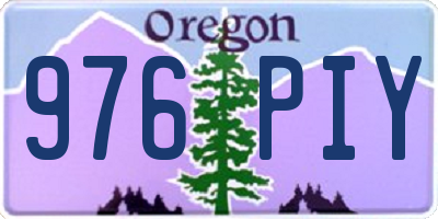 OR license plate 976PIY