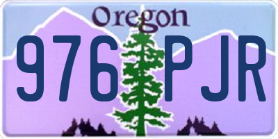 OR license plate 976PJR