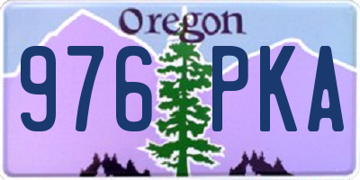 OR license plate 976PKA