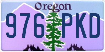 OR license plate 976PKD