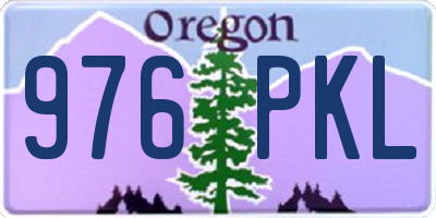 OR license plate 976PKL