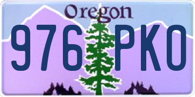 OR license plate 976PKO