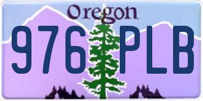 OR license plate 976PLB
