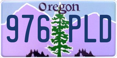 OR license plate 976PLD