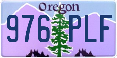 OR license plate 976PLF