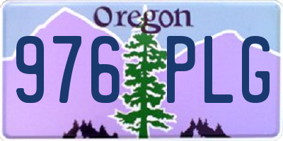 OR license plate 976PLG