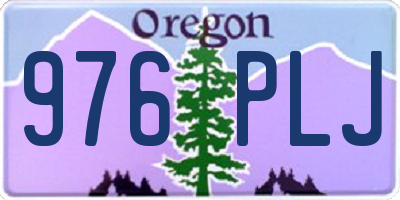 OR license plate 976PLJ