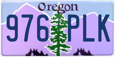 OR license plate 976PLK
