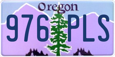 OR license plate 976PLS