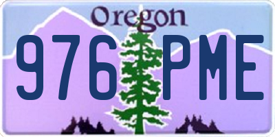 OR license plate 976PME