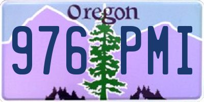OR license plate 976PMI