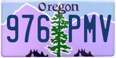 OR license plate 976PMV