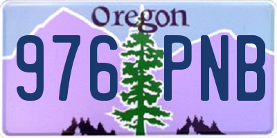 OR license plate 976PNB