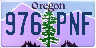 OR license plate 976PNF