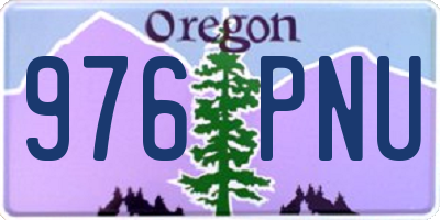 OR license plate 976PNU