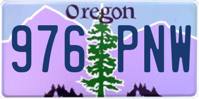 OR license plate 976PNW