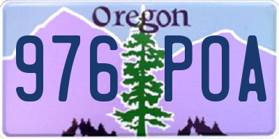 OR license plate 976POA