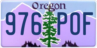 OR license plate 976POF
