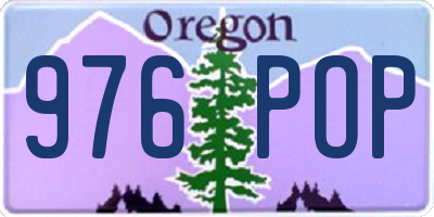 OR license plate 976POP