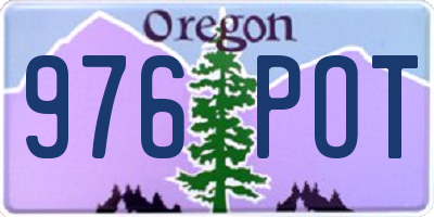 OR license plate 976POT