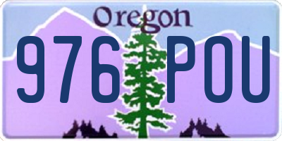 OR license plate 976POU