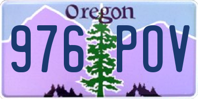 OR license plate 976POV