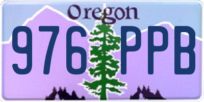 OR license plate 976PPB