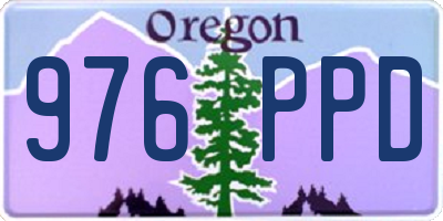 OR license plate 976PPD