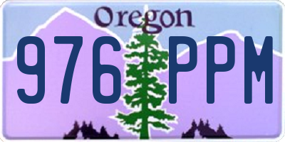 OR license plate 976PPM